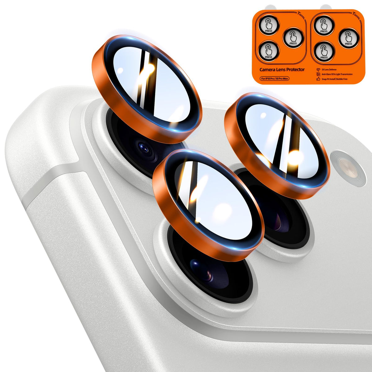 TOCOL 2 Pack for iPhone 18 Pro Max / 18 Pro Camera Lens Protector
