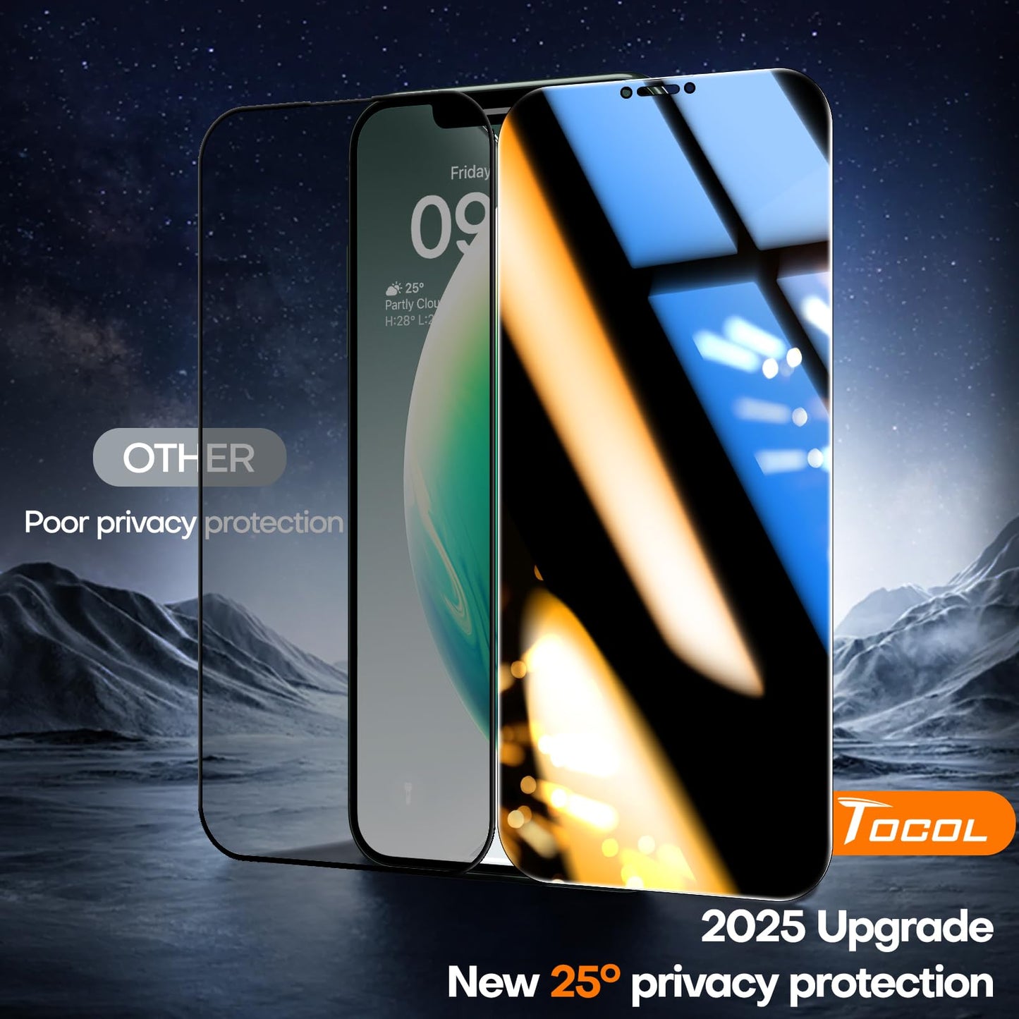 TOCOL for iPhone 11 Pro Max/Xs Max Privacy Screen Protector