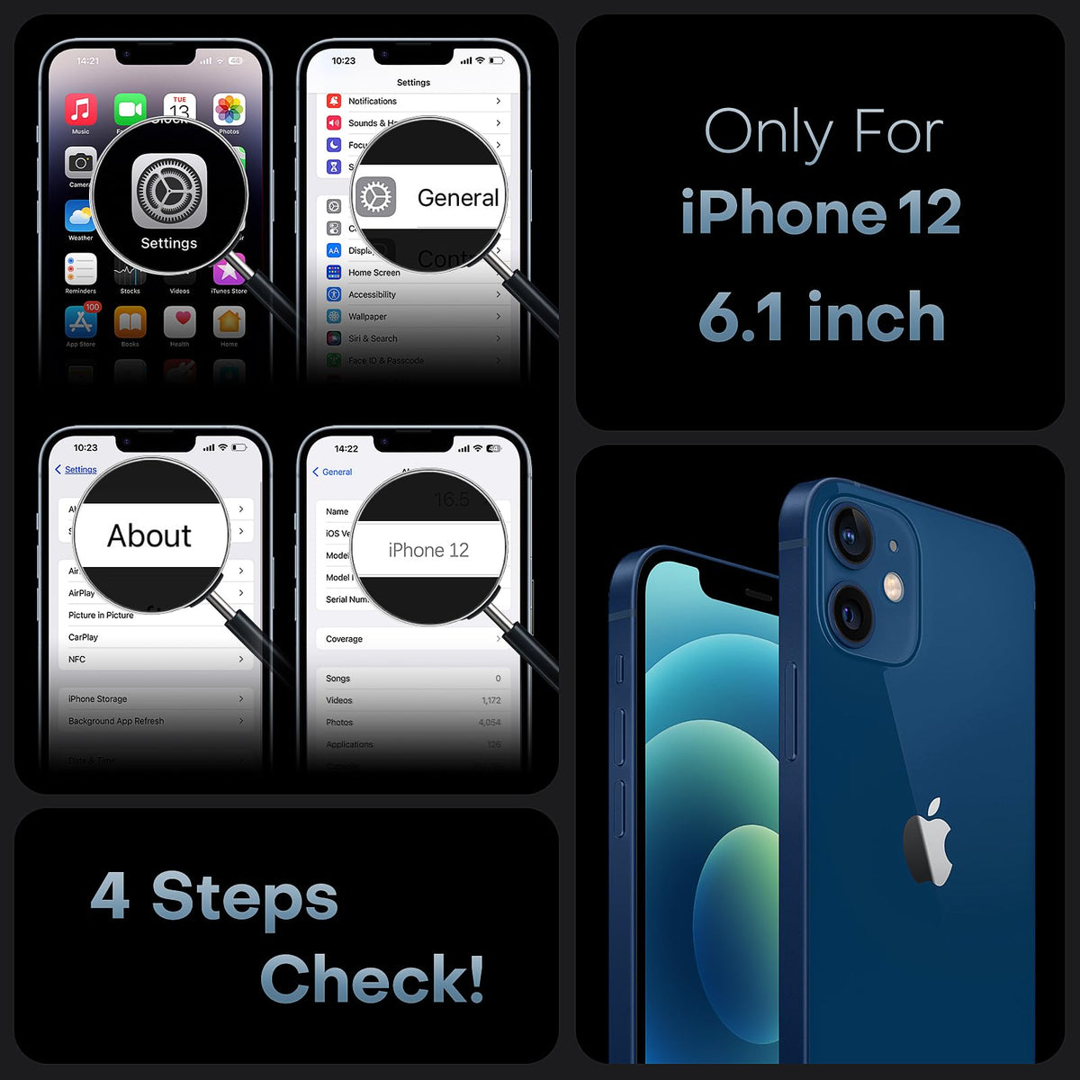 TOCOL Magnetic for iPhone 12 Case Clear, Upgraded Full Camera Protection, Compatible with Magsafe, Drop Protection, Phone Cover for iPhone 12 6.1 inch (Clear)