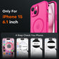 TOCOL for iPhone 15 Case, Compatible with MagSafe, Hot Pink