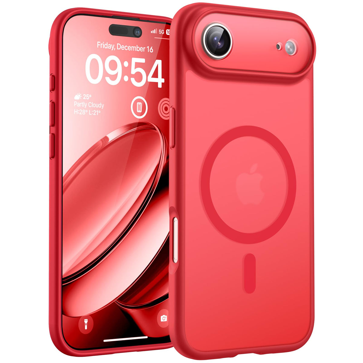 TOCOL for iPhone Air Case, Compatible with MagSafe, Red