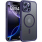 TOCOL Magnetic for iPhone 16 Pro Case 6.3-Inch, Fit for MagSafe, Upgraded [Full Camera Protection], [14FT Military Grade Drop Tested] Shockproof Translucent Matte Back Phone Cover (Midnight Purple)