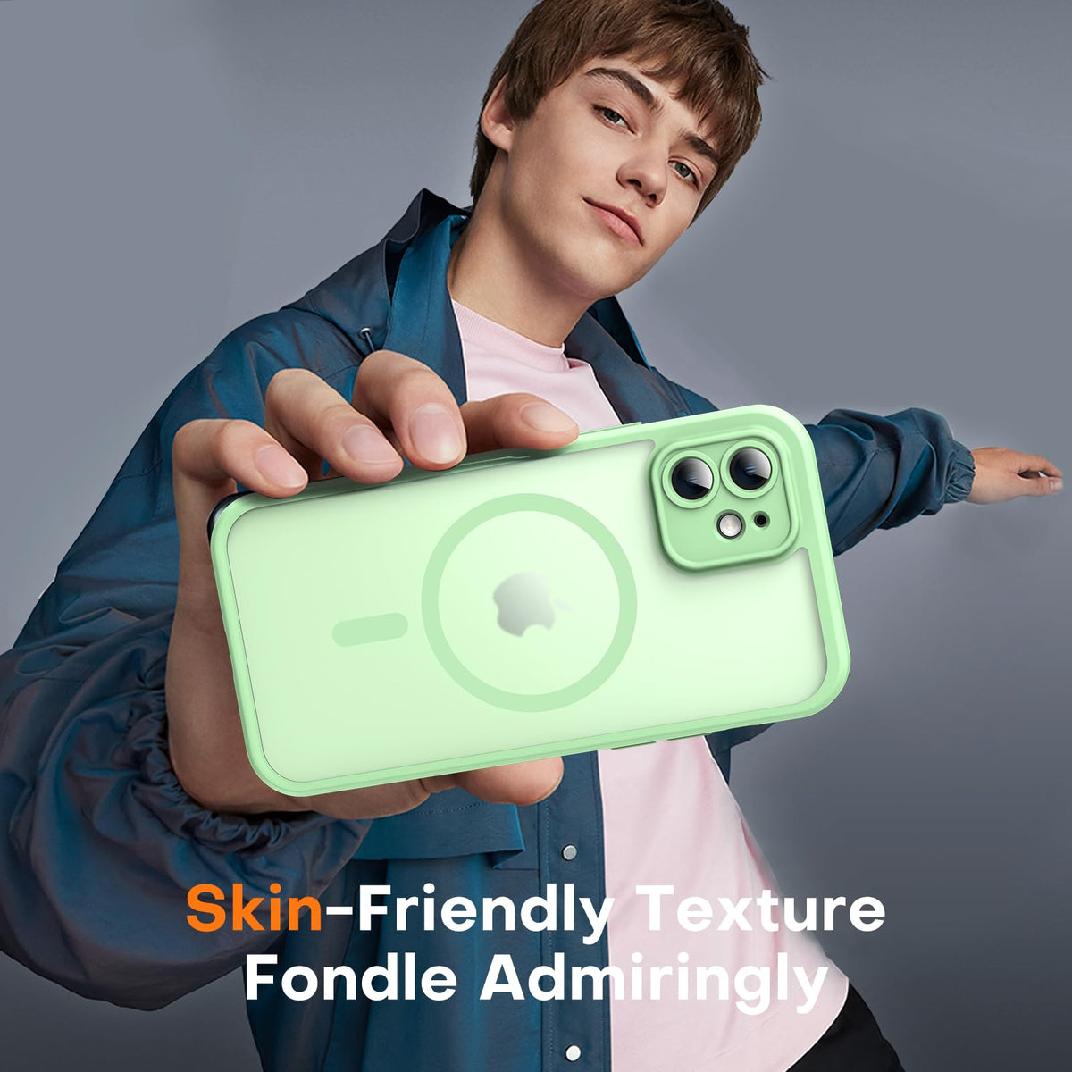 TOCOL for iPhone 12 Case, Compatible with MagSafe, Light Green
