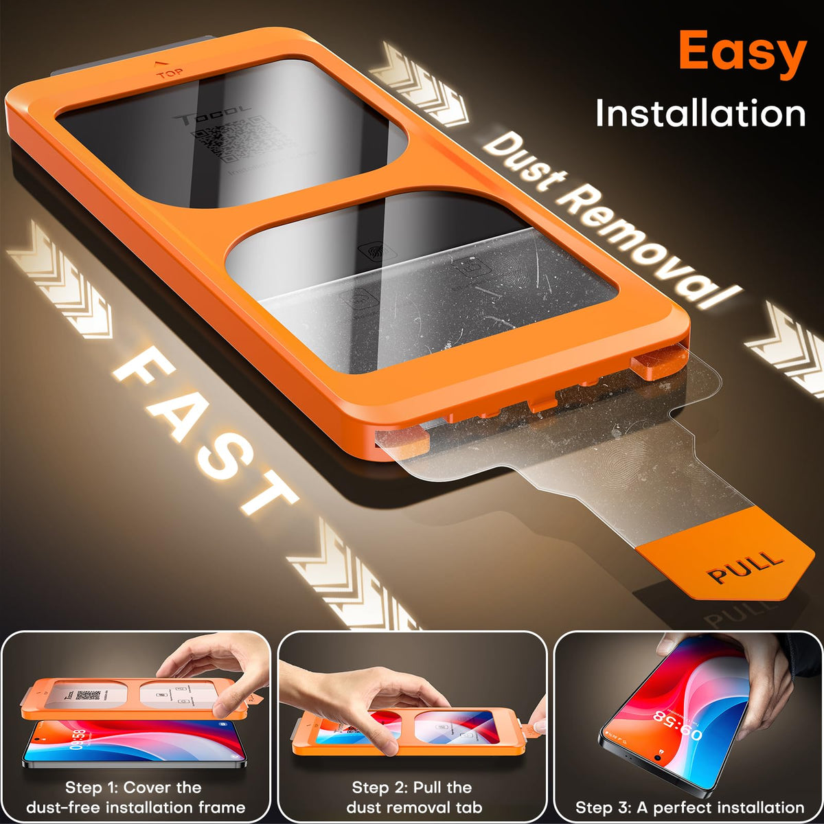 TOCOL for Samsung Galaxy S26 FE Screen Protector, Easy Installation