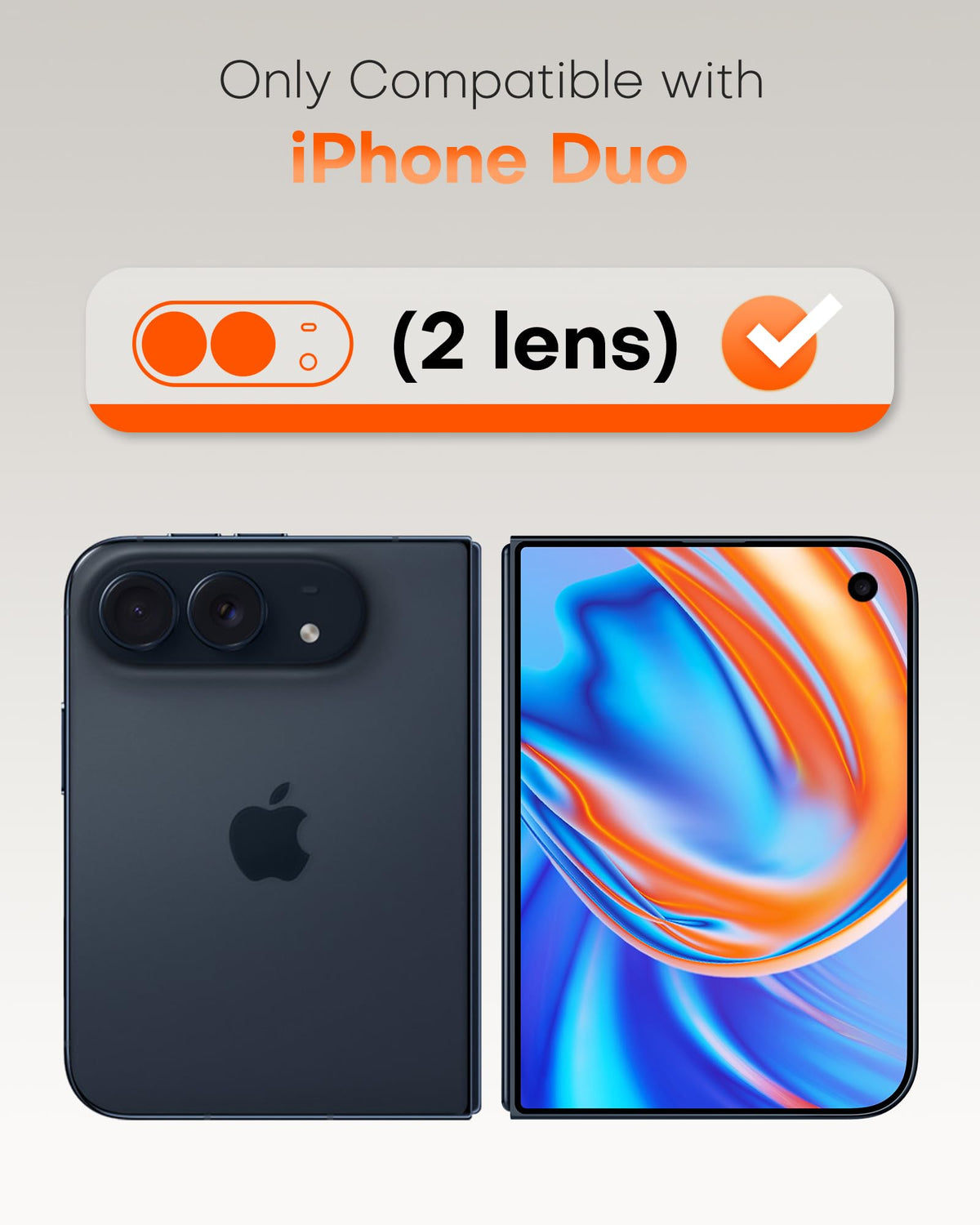 TOCOL 2 Pack for Duo Camera Lens Protector