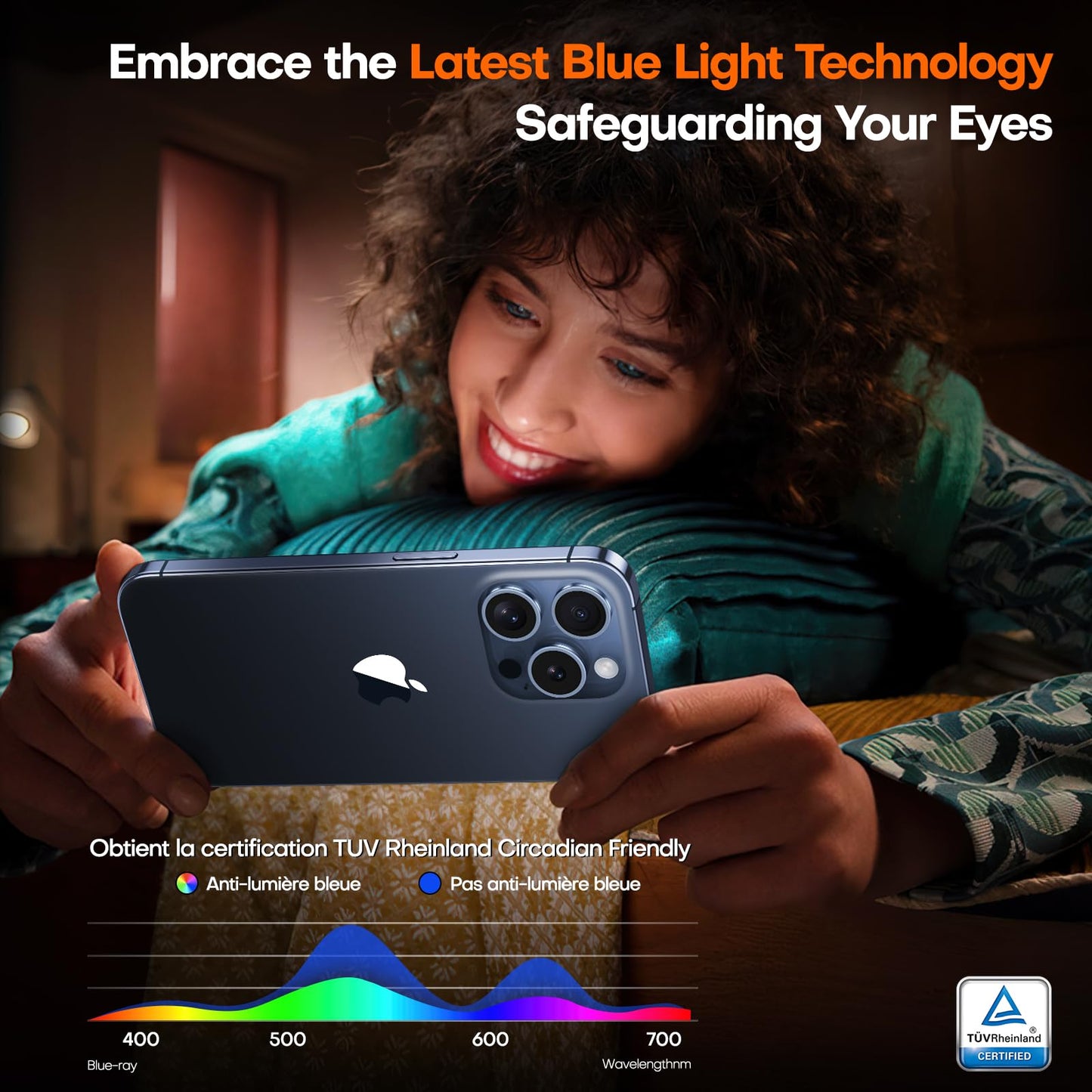 TOCOL for iPhone 13 Pro Privacy Screen Protector