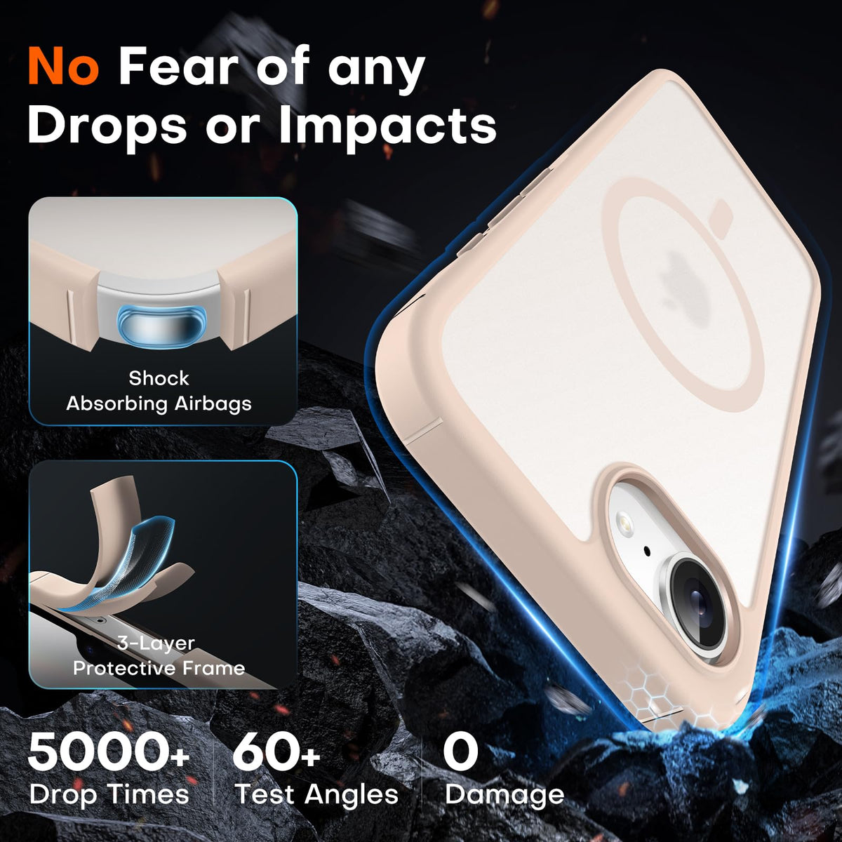 TOCOL for iPhone 17e Case, Compatible with MagSafe, Desert