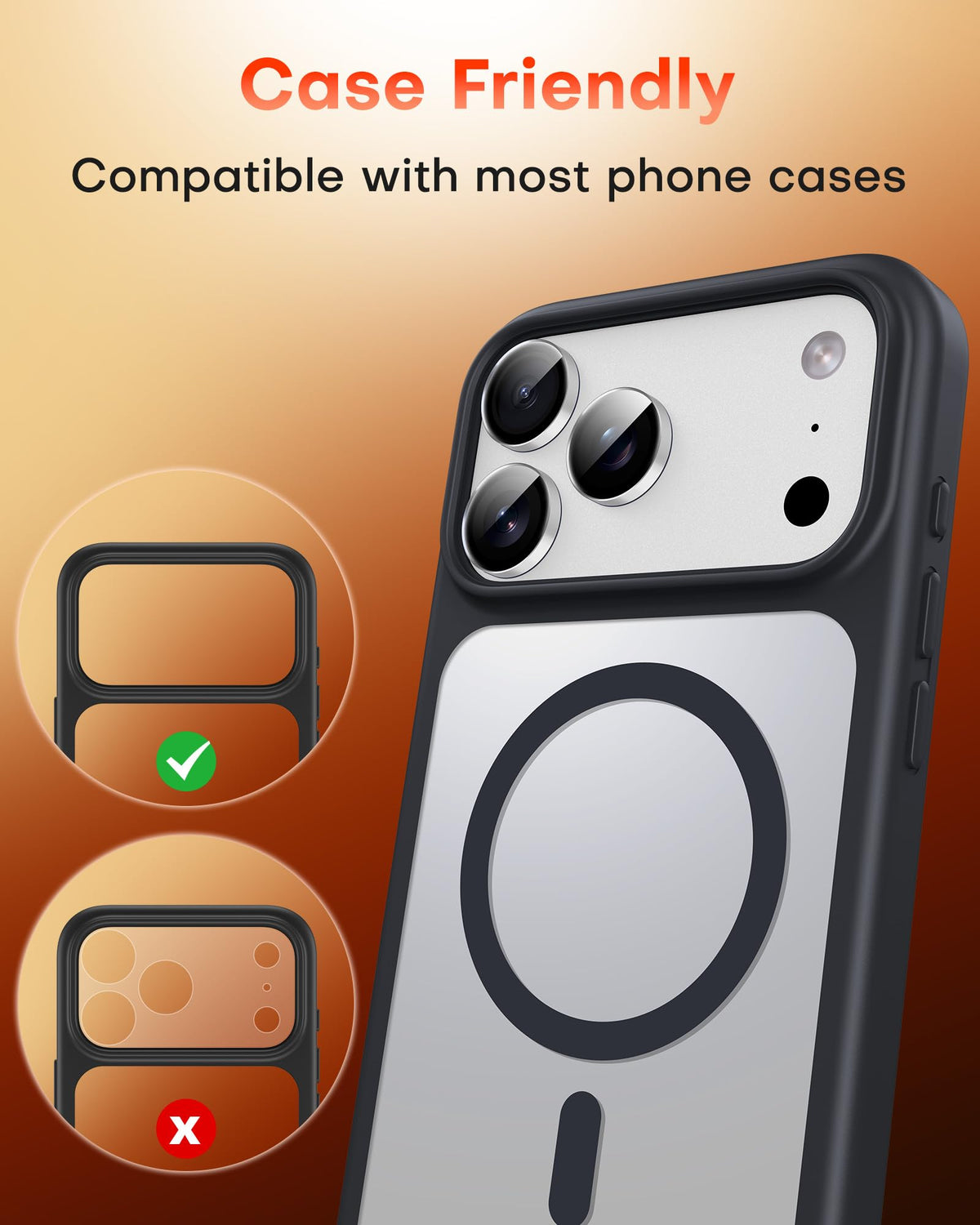 TOCOL Camera Lens Protector for iPhone 17 Pro Max/iPhone 17 Pro Tempered Glass HD Individual Scratch Resistant Camera Cover Accessories Case Friendly 2 Pack（Silvery）