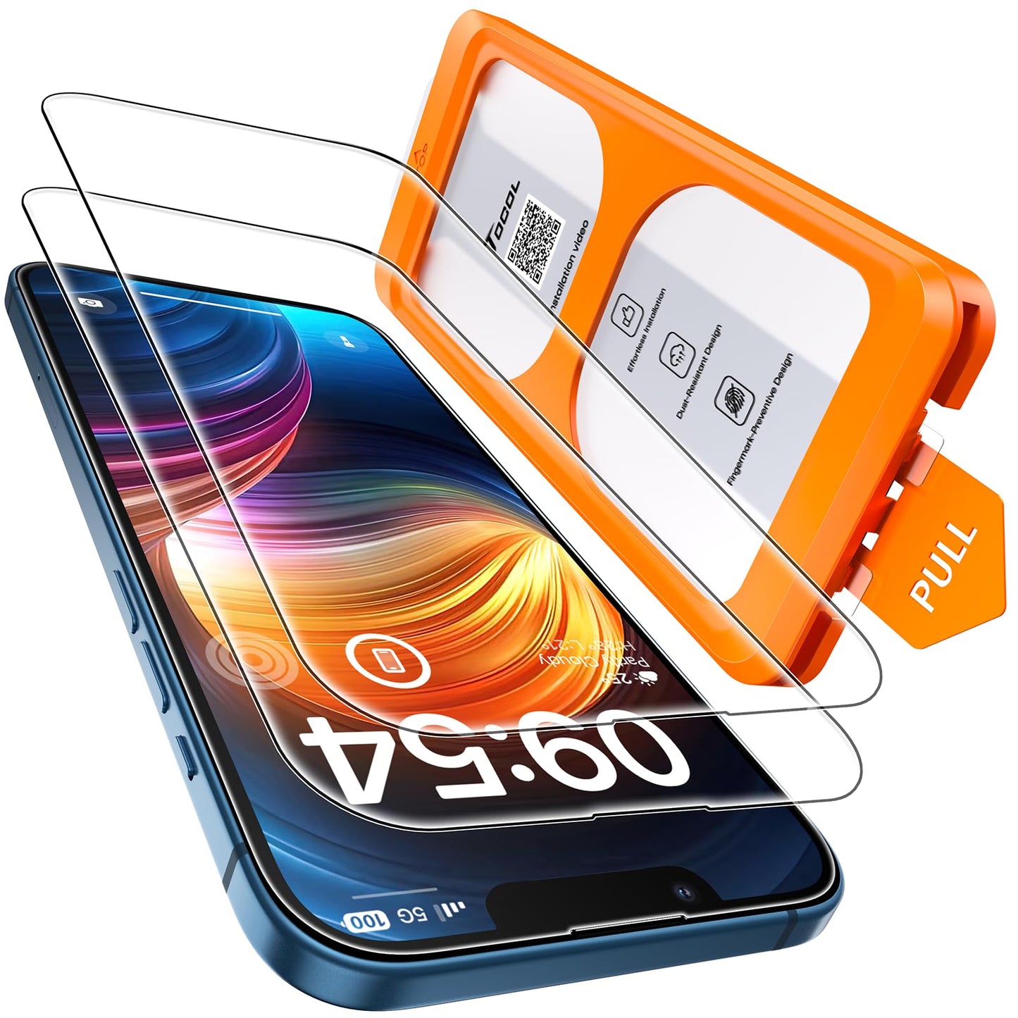 TOCOL for iPhone 13 / iPhone 16e Screen Protector, Clear