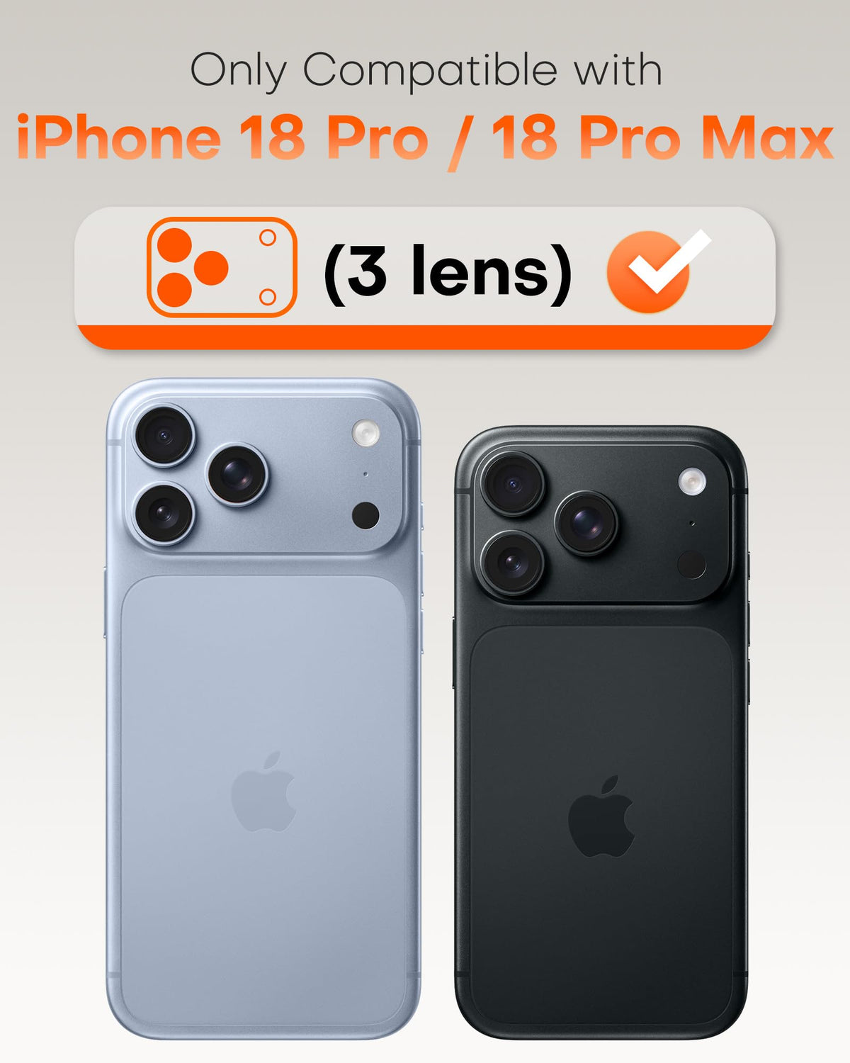 TOCOL 2 Pack for iPhone 18 Pro Max / 18 Pro Camera Lens Protector