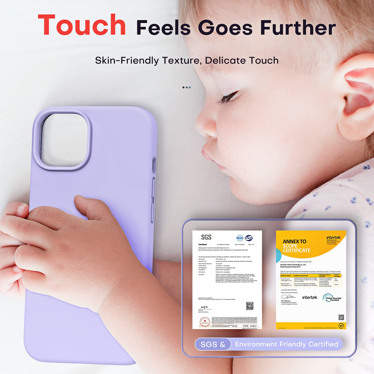 TOCOL for iPhone 14 Case, Slim Silicone Case for 14 6.1 Inch, Precise Fit, Anti-Slip, Drop Protection, Purple