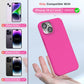 TOCOL 5 in 1 for iPhone 14 Case, with 2 Pack Screen Protector + 2 Pack Camera Lens Protector, Liquid Silicone Phone Case for iPhone 14, Hot Pink