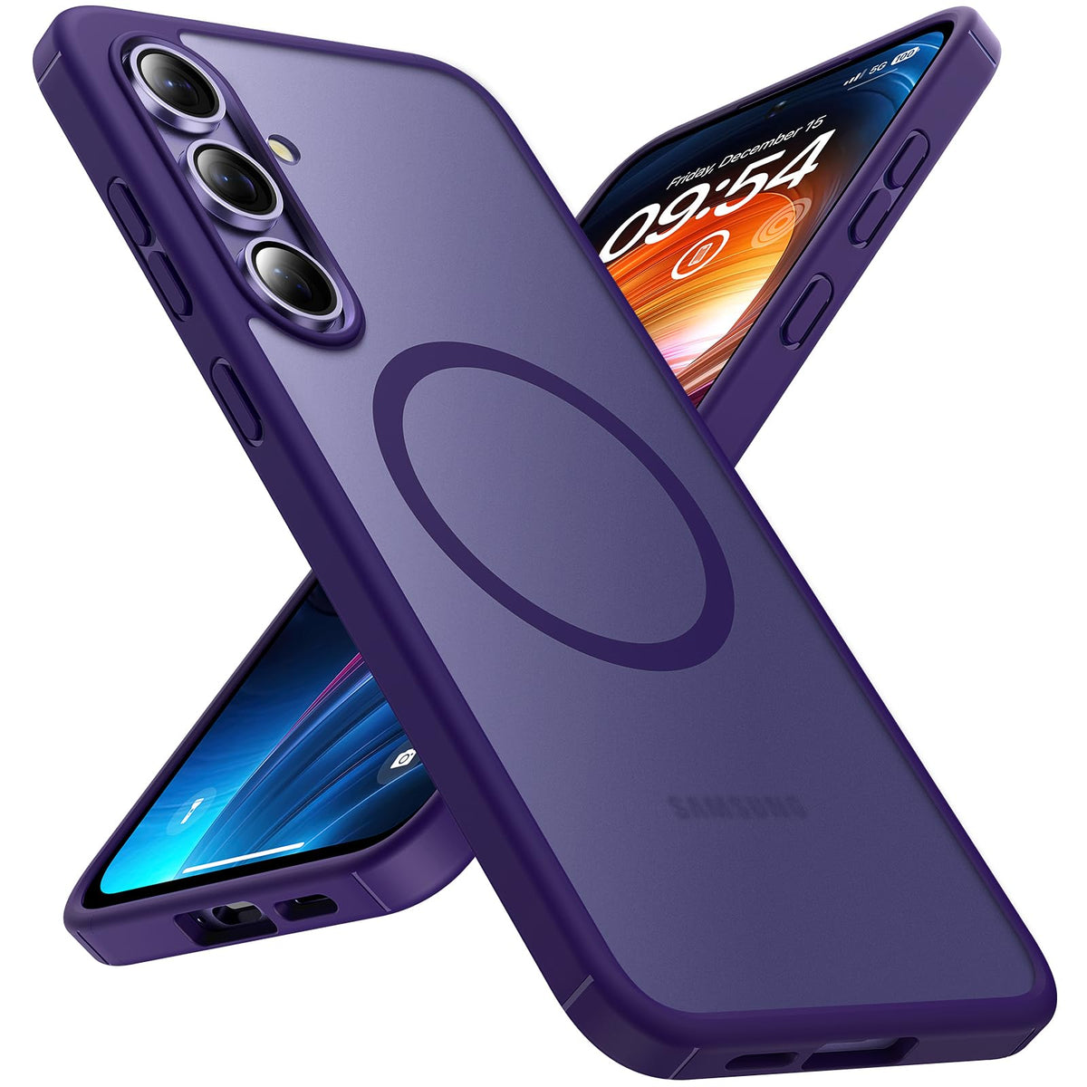 TOCOL for Samsung Galaxy S24 FE Case, Fit for MagSafe, Midnight Purple