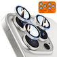 TOCOL for iPhone 15 Pro Max Camera Lens Protector/iPhone 15 Pro Camera Lens Protector Tempered Glass HD Individual Scratch Resistant Cover Accessories Case Friendly 2 Pack（Silvery）
