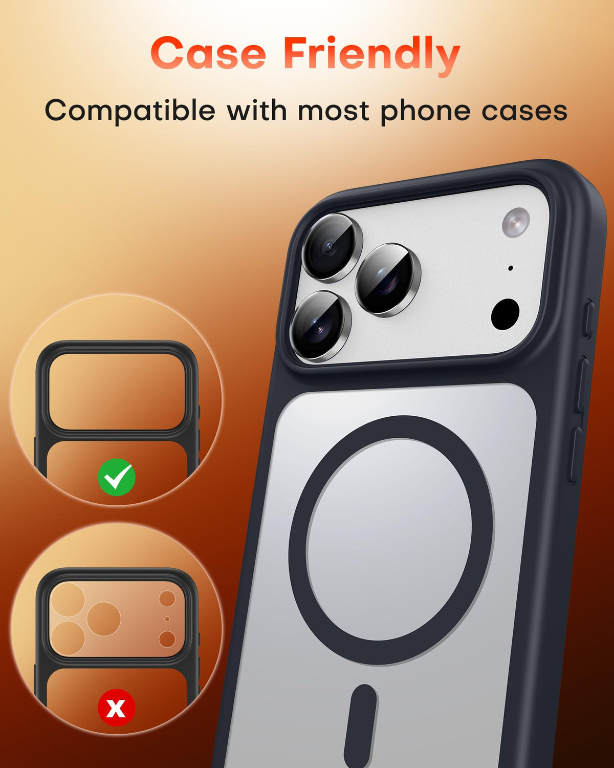 TOCOL Camera Lens Protector for iPhone 17 Pro Max/iPhone 17 Pro Tempered Glass HD Individual Scratch Resistant Camera Cover Accessories Case Friendly 2 Pack（Gray）