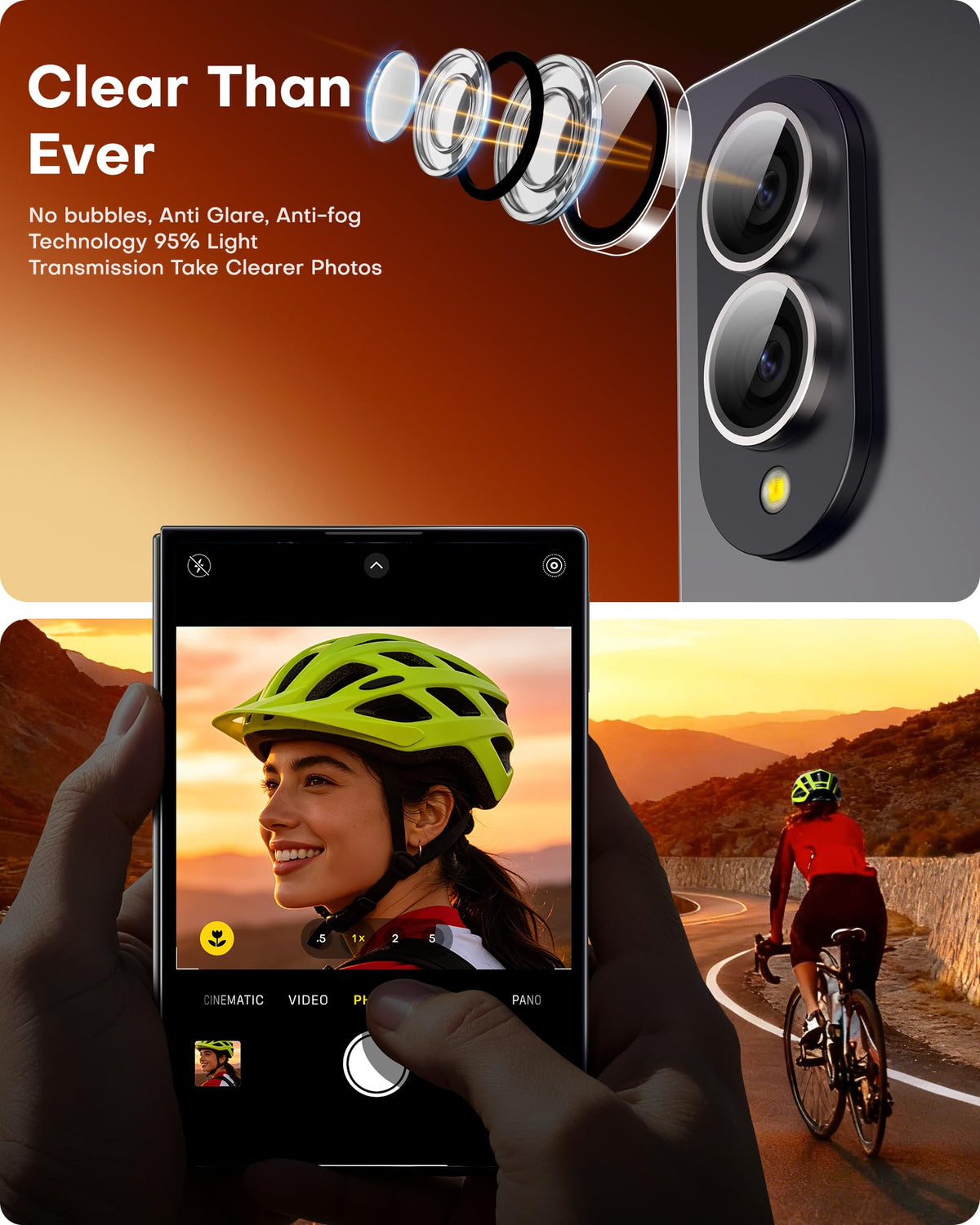 TOCOL 2 Pack for Samsung Galaxy Z Fold 8 Camera Lens Protector