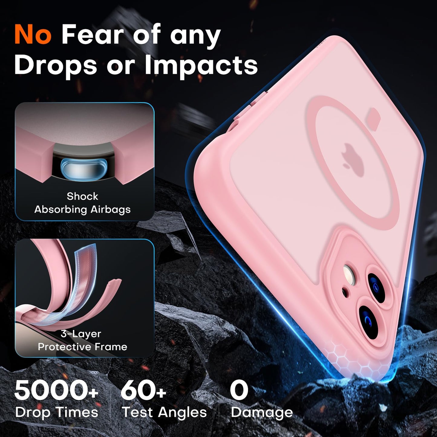 TOCOL for iPhone 11 Phone Case, Compatible with Magsafe Charger, Full Camera Protection, Drop Protection, Translucent Matte for iPhone 11 Case 6.1 inch (Midnight Purple)