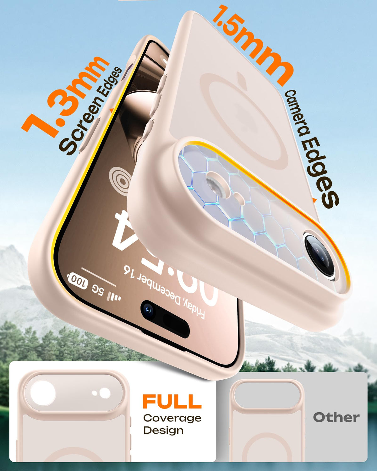 TOCOL for iPhone Air Case, Compatible with MagSafe, Desert