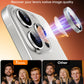 TOCOL for iPhone 14 Pro Max Camera Lens Protector/iPhone 14 Pro Camera Lens Protector Tempered Glass HD Individual Scratch Resistant Cover Accessories Case Friendly 2 Pack（Silvery）