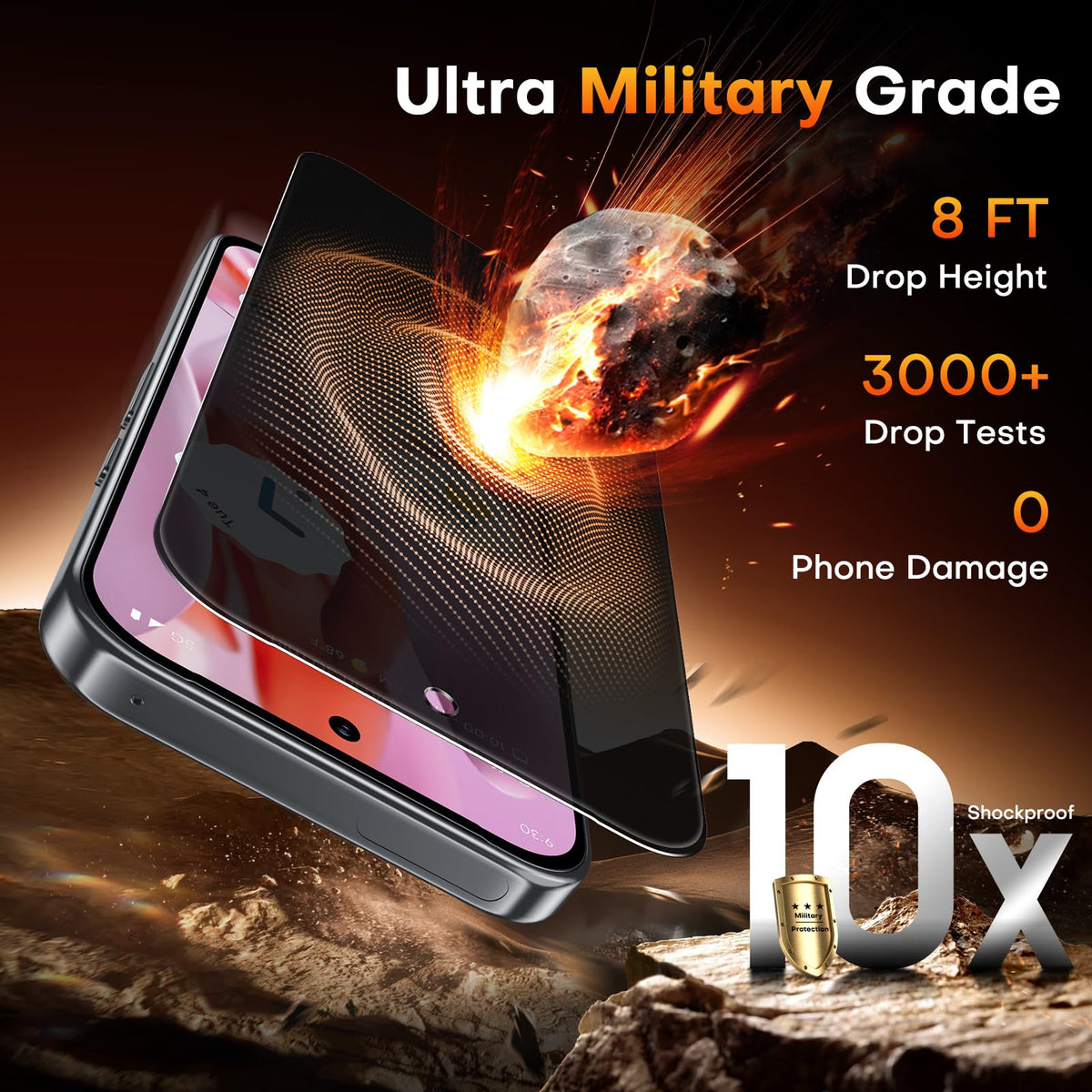 TOCOL for Pixel 9 Pro Privacy Screen Protector