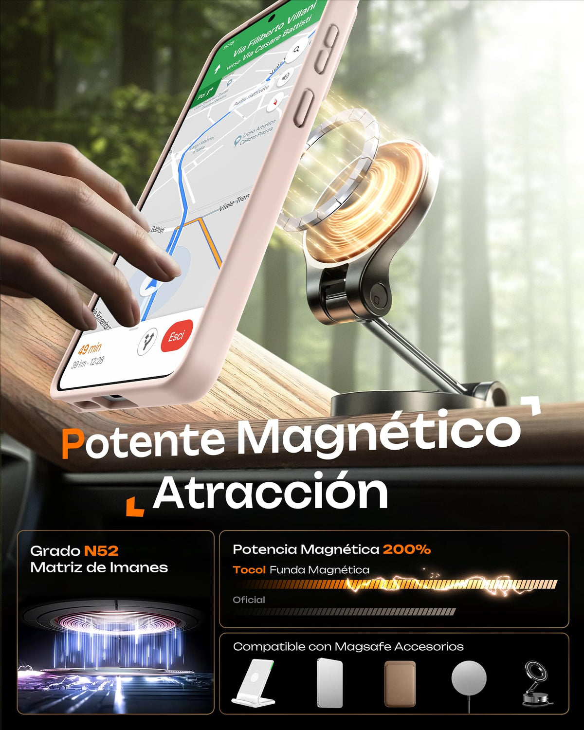 TOCOL for Samsung Galaxy S26 Case, Compatible with MagSafe, Desert