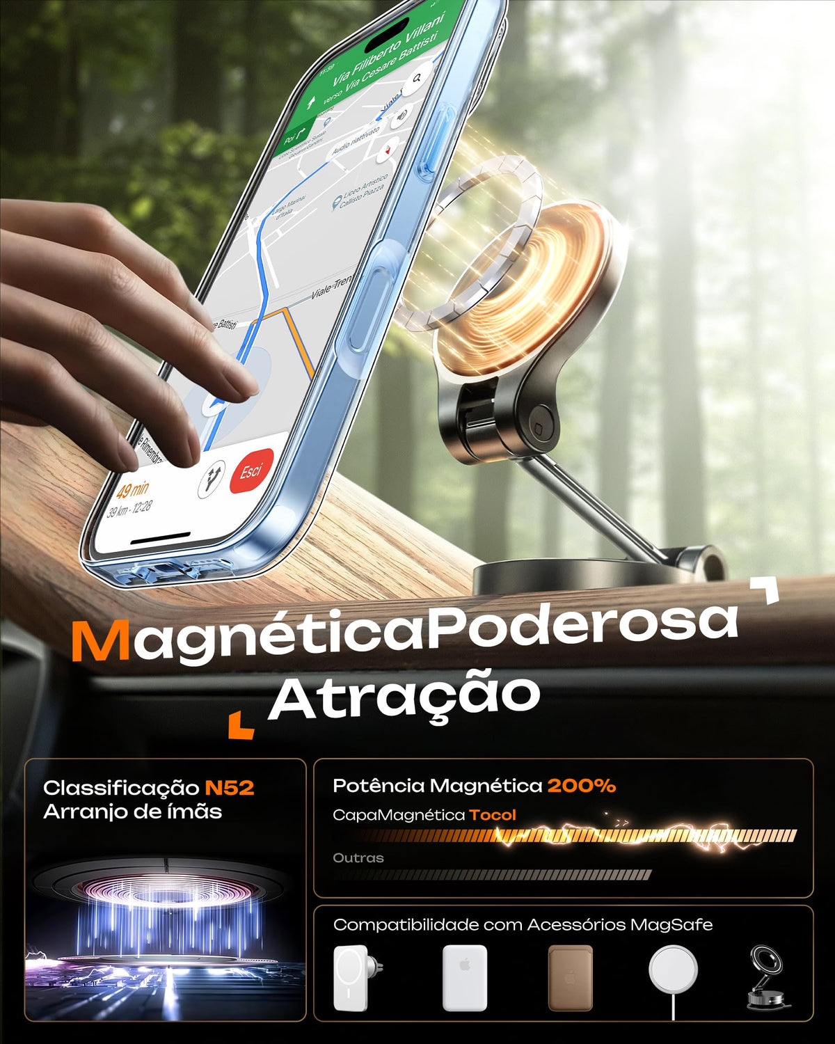 TOCOL for iPhone 17 Case Clear, Upgraded Full Camera Protection, Compatible with Magsafe, Shockproof Magnetic Phone Case for iPhone 17 6.3 inch, Anti-Yellowing (Clear)