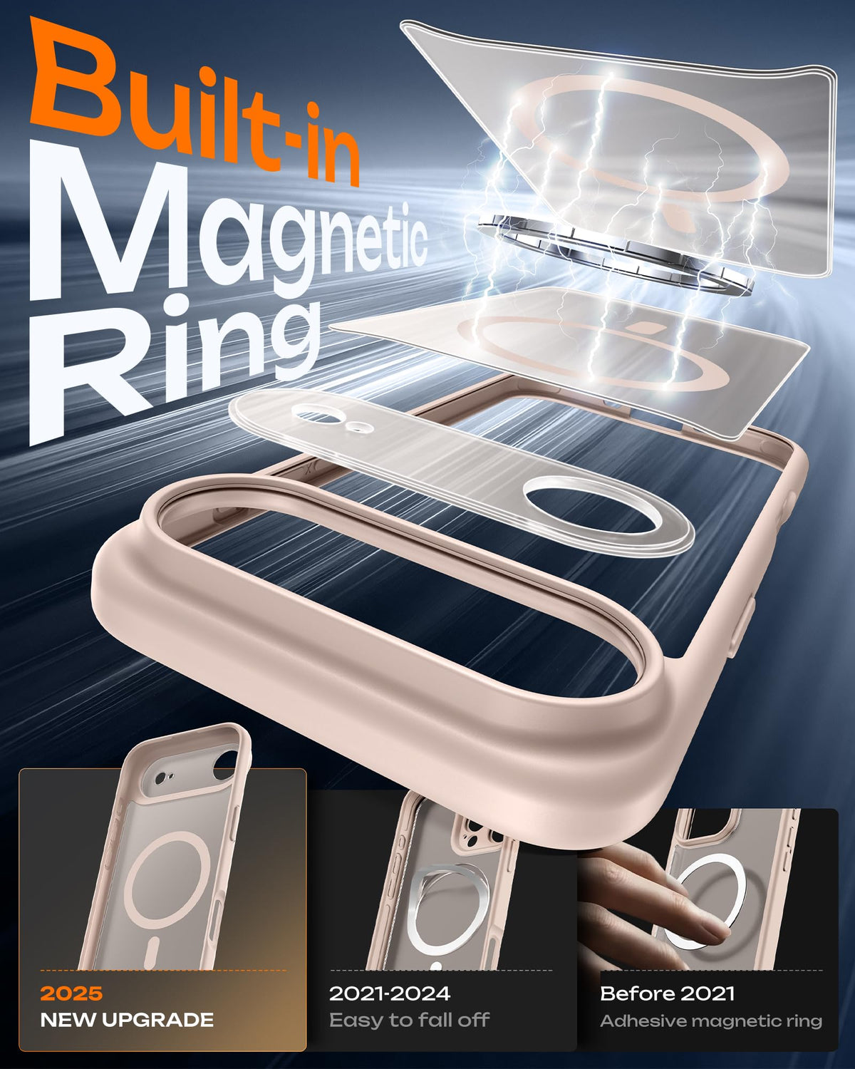TOCOL for iPhone Air Case, Compatible with MagSafe, Desert