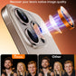 TOCOL for iPhone 16 Pro Max Camera Lens Protector/iPhone 16 Pro Camera Lens Protector Tempered Glass HD Individual Scratch Resistant Cover Accessories Case Friendly 2 Pack（Orange）