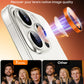 TOCOL for iPhone 15 Pro Max Camera Lens Protector/iPhone 15 Pro Camera Lens Protector Tempered Glass HD Individual Scratch Resistant Cover Accessories Case Friendly 2 Pack（Orange）