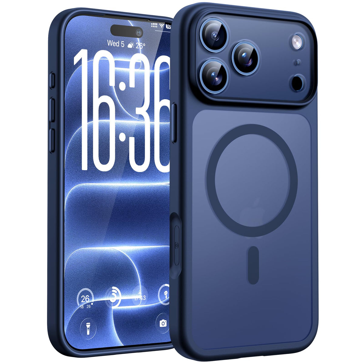 TOCOL for iPhone 18 Pro Case, Compatible with MagSafe, Dark Blue
