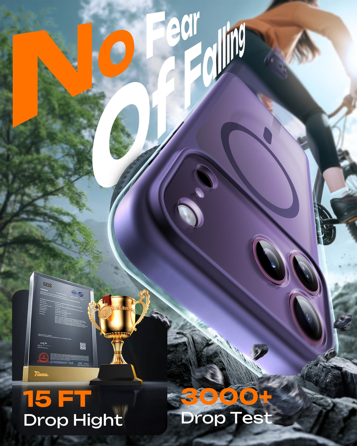 TOCOL for iPhone 18 Pro Max Case, Compatible with MagSafe, Midnight Purple