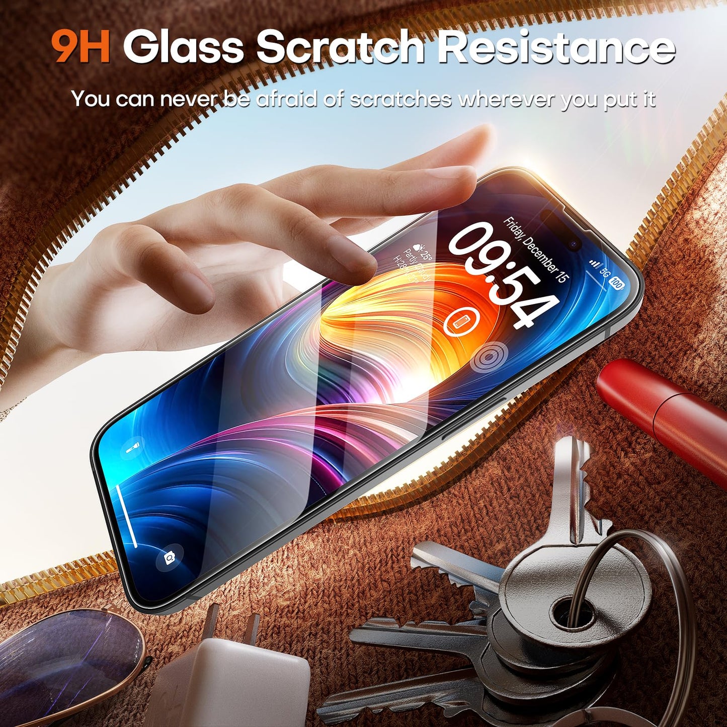TOCOL for iPhone 15 Screen Protector, Clear