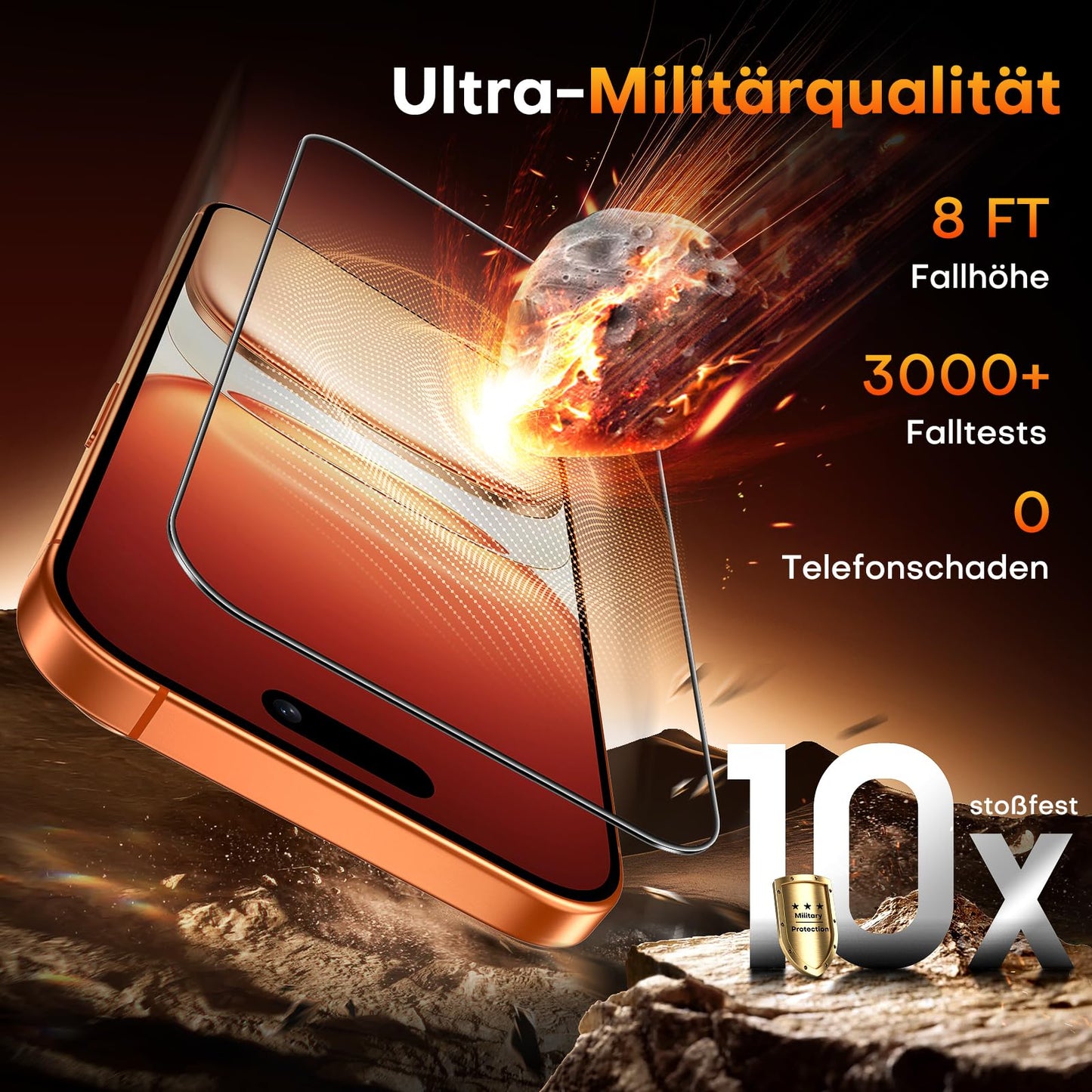 TOCOL For iPhone 17 Pro Max for Tempered Glass 6.9 Inches, Full Screen Automatic Installation 9H Film Shockproof Scratch-Resistant Anti-Fingerprint Bubble-Free Compatible with Case, Pack of 2