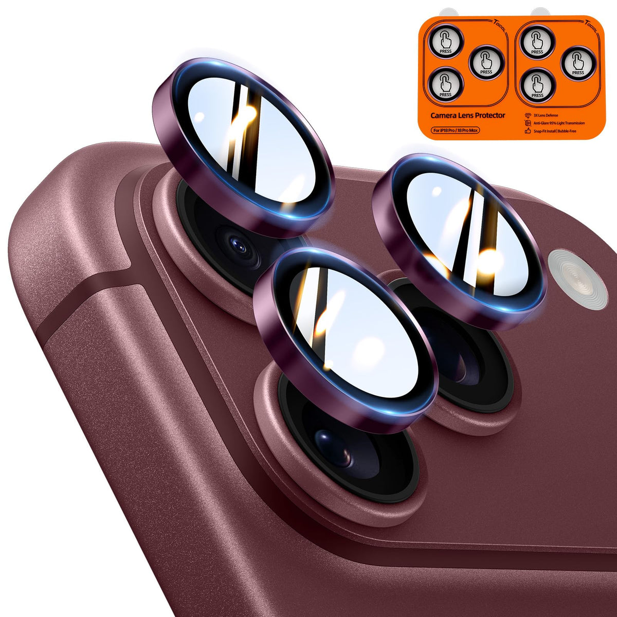 TOCOL 2 Pack for iPhone 18 Pro Max / 18 Pro Camera Lens Protector