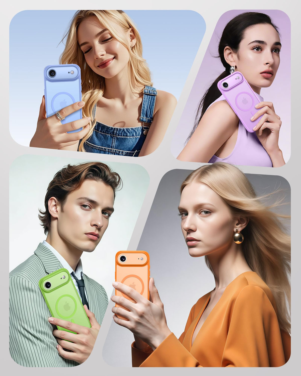 TOCOL for iPhone Air Case, Compatible with MagSafe, Orange
