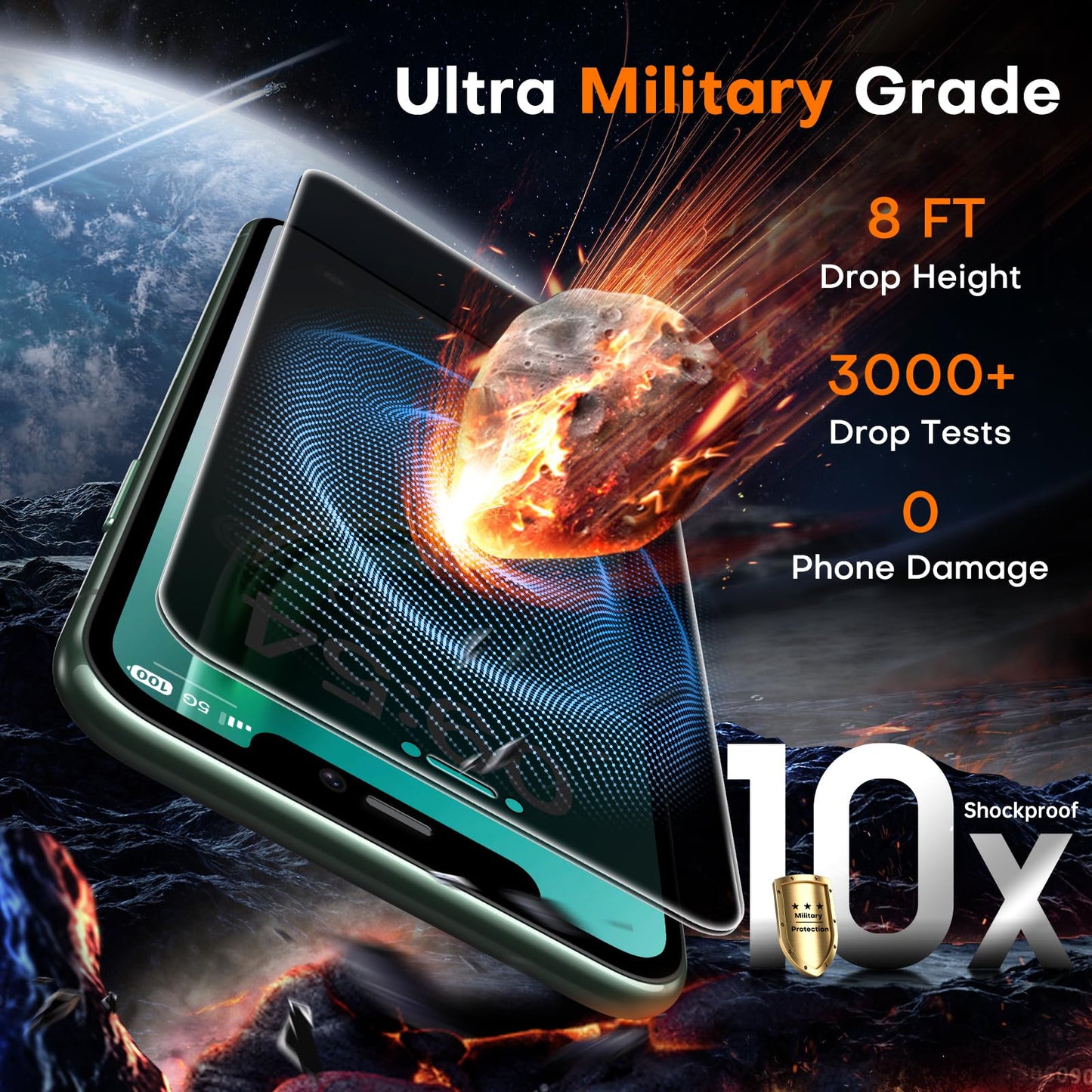 TOCOL for iPhone 11 Pro/Xs/X Privacy Screen Protector