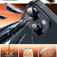 TOCOL Camera Lens Protector for iPhone 14 / iPhone 14 Plus Tempered Glass HD Individual Scratch Resistant Camera Cover Accessories Case Friendly 2 Pack（Black）