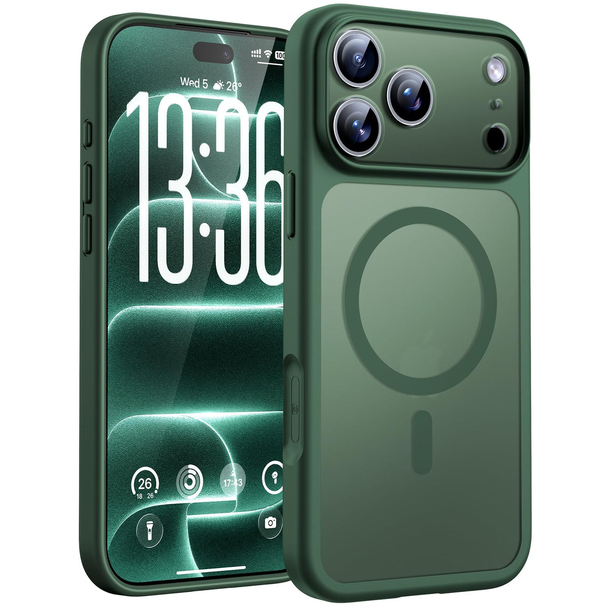 TOCOL for iPhone 18 Pro Max Case, Compatible with MagSafe, Alpine Green