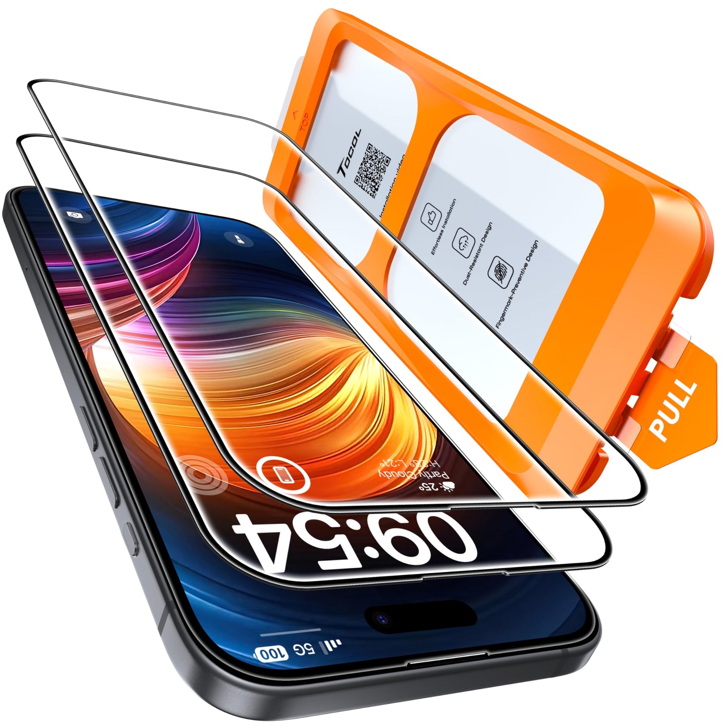 TOCOL for iPhone 15 Screen Protector, Clear