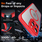 TOCOL 3 in 1 Magnetic Cover for iPhone 16 Pro Max 6.9 Inch with 2 Tempered Glass, Compatible with MagSafe [Integrated Camera Protection] Shockproof Translucent Matte Case, Red