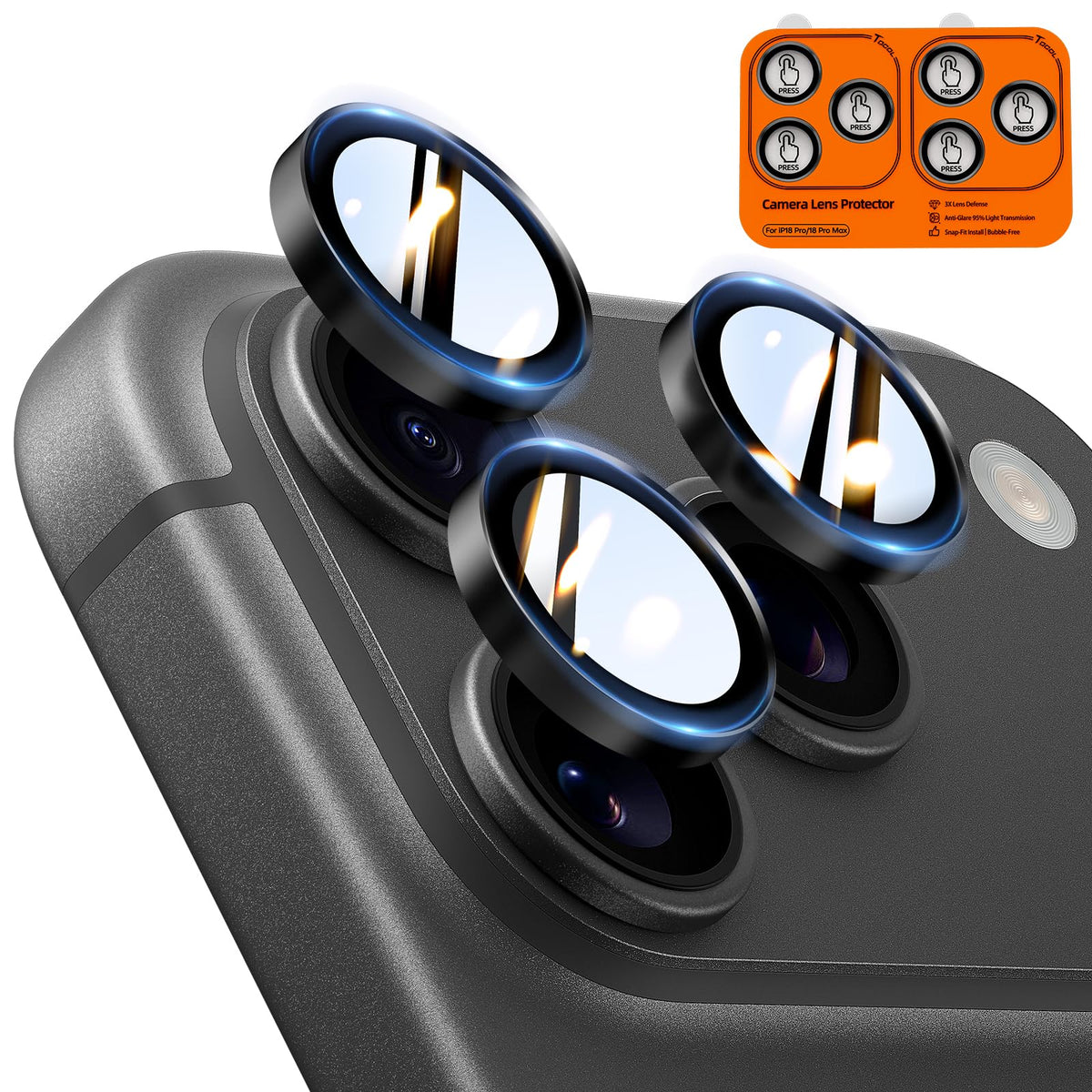 TOCOL 2 Pack for iPhone 18 Pro Max / 18 Pro Camera Lens Protector