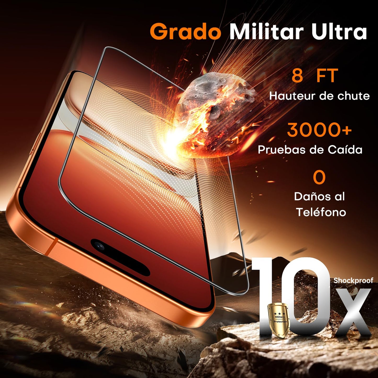TOCOL 2 Pack Screen Protector for iPhone 17 Pro Max/iPhone 16 Pro Max 6.9-Inch, Instant Installation, Tempered Glass HD Clear, Military Grade Shatterproof, Case Friendly, Full Coverage Protection