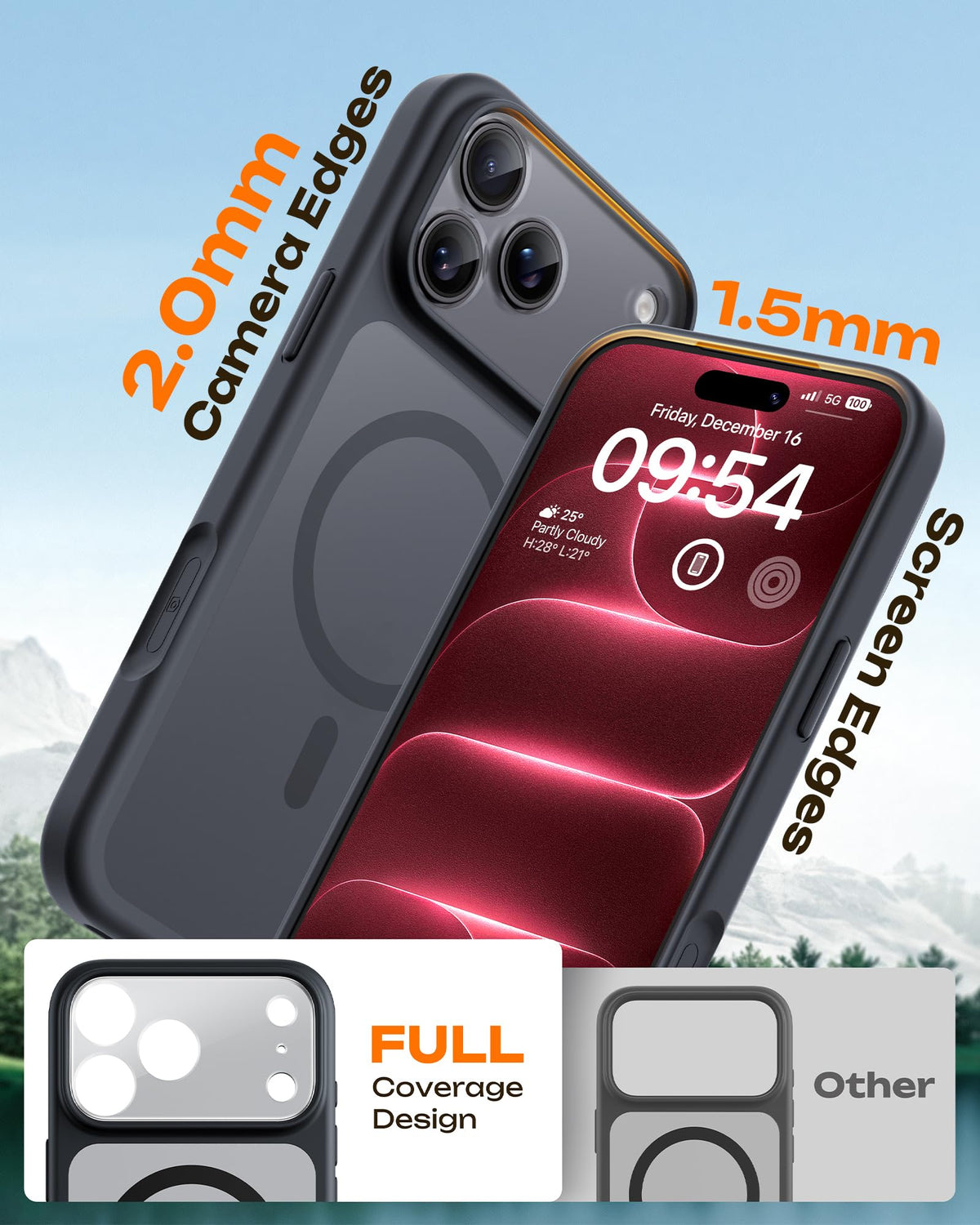 TOCOL for iPhone 18 Pro Case, Compatible with MagSafe, Midnight Purple
