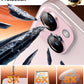 TOCOL Camera Lens Protector for iPhone 15 / iPhone 15 Plus Tempered Glass HD Individual Scratch Resistant Camera Cover Accessories Case Friendly 2 Pack（Light Pink）