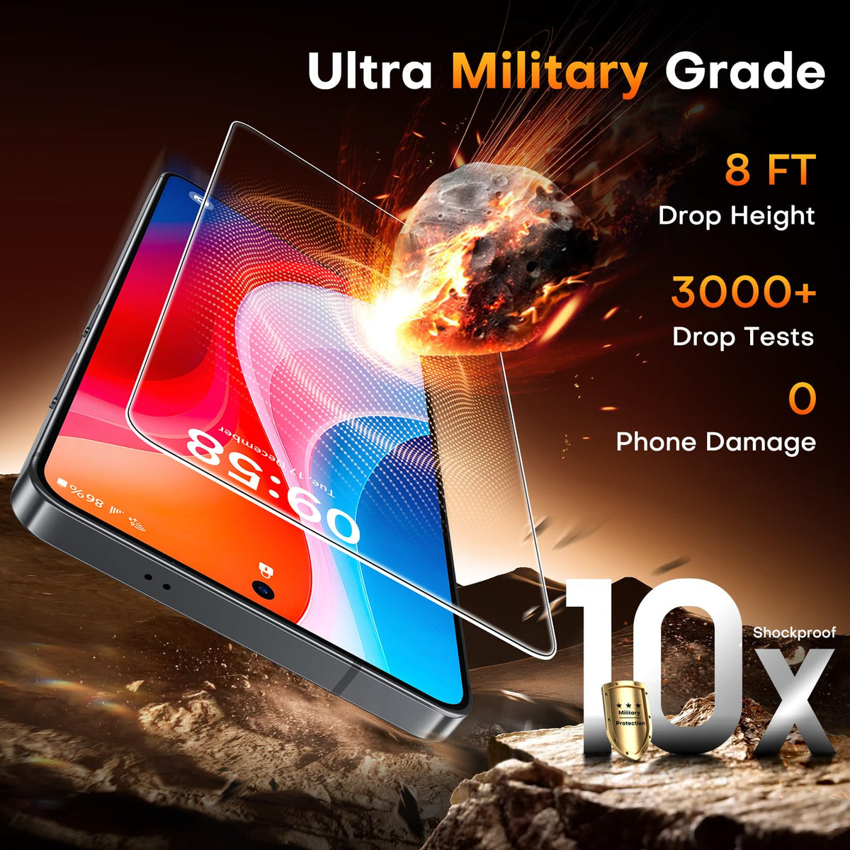TOCOL for Samsung Galaxy S26 FE Screen Protector, Easy Installation