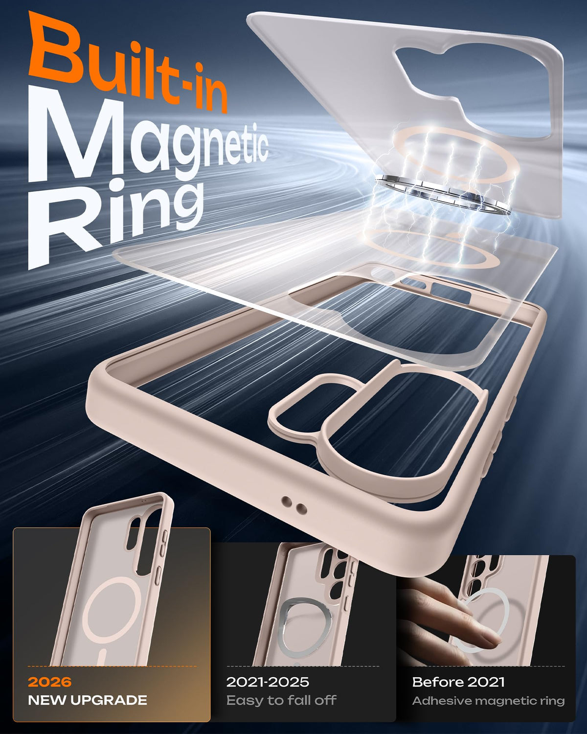 TOCOL for Samsung Galaxy S26 Ultra Case, Compatible with MagSafe, Desert