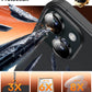 TOCOL Camera Lens Protector for iPhone 15 / iPhone 15 Plus Tempered Glass HD Individual Scratch Resistant Camera Cover Accessories Case Friendly 2 Pack（Black）