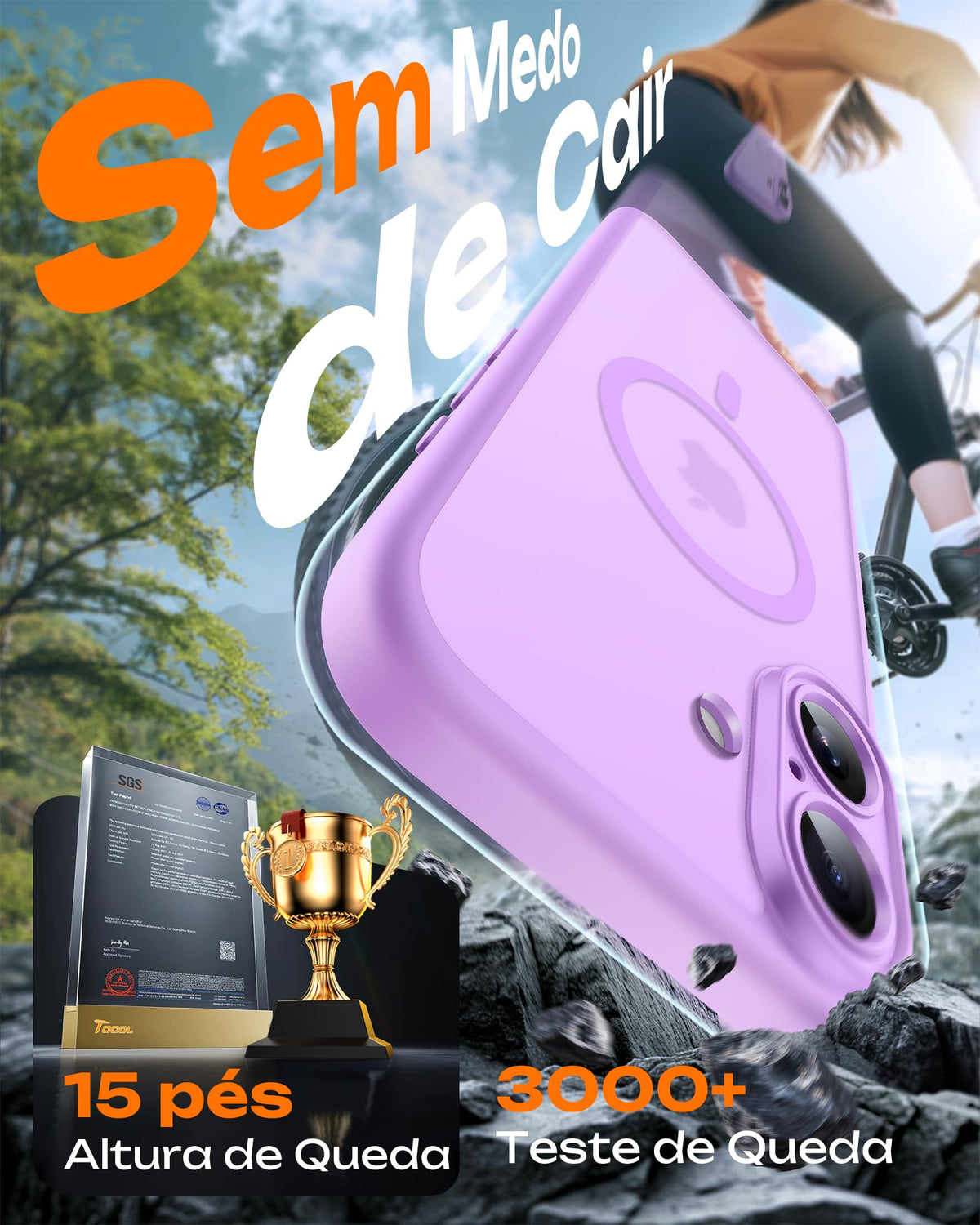 TOCOL for iPhone 17 Case, Compatible with MagSafe, Light Purple
