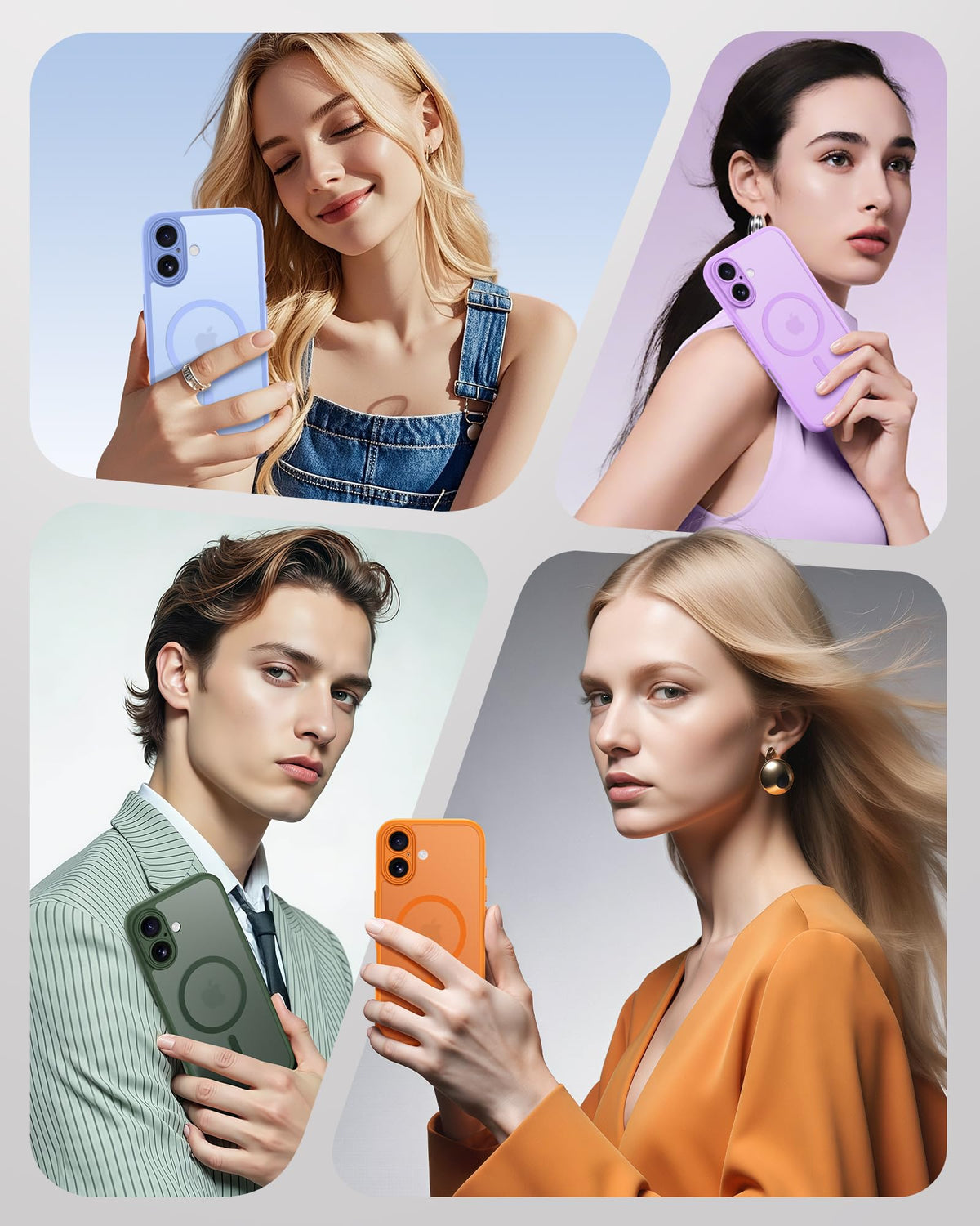 TOCOL for iPhone 17 Case, Compatible with MagSafe, Orange