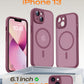 TOCOL for Phone 13 Case, Compatible with Magsafe Charger, Full Camera Protection, Drop Protection, Translucent Matte Phone Case for iPhone 13 6.1 inch (Plum)